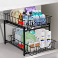 thumbnail image 1 of NUBILY Under Sink Organizer 2 Tier Pull Out,Rustproof Under Cabinet Organizer,Multipurpose Sliding Drawer Shelf Storage for Kitchen Bathroom Cabinet, 1 of 9