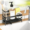 thumbnail image 1 of Sink Organizer Caddy Countertop for Kitchen, Black Dish Sponge Holders, Instant Dry Brush Holders, Kitchen Storage Organziation Essentials and D r, 1 of 6