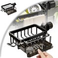 thumbnail image 1 of Sink Organizer Rack for Kitchen and Bathroom, Stainless Steel Detachable Hanging Faucet Drain Rack with Tray Faucet Sponge Holder for Bathroom, Scrubbers, Soap, 1 of 4