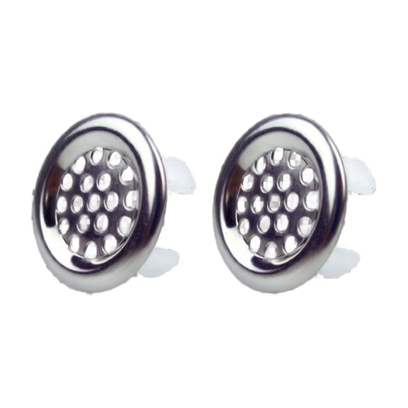 Sink Overflow Cover with Rust-Resistant Stainless Steel Design, 2-Pack, Silver, for Bathroom Sink Drain