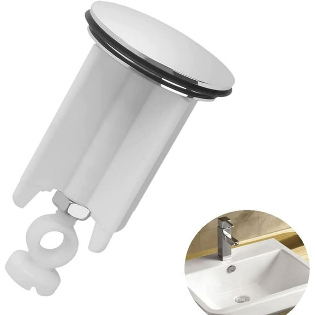 Universal pop up sink plug 38mm chrome pop up click clack drain