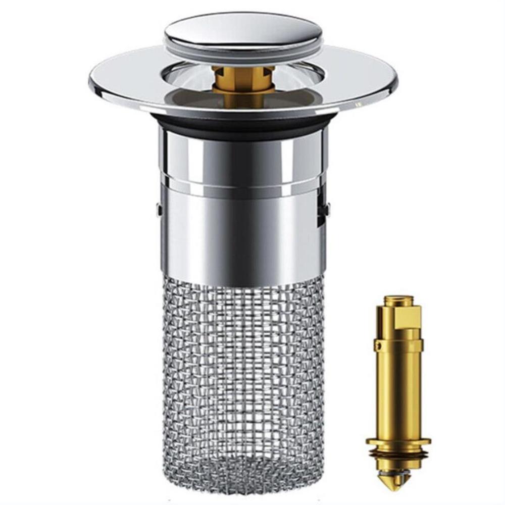 Sink Plug, Bathroom Sink Drain Strainer, Universal 2 in 1 Sink Stopper