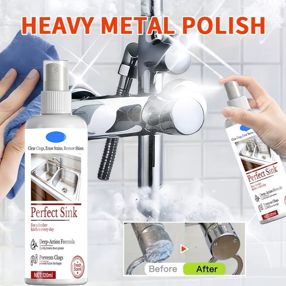 Sink Polish, Faucet Rust Remover, Specially Designed for Bathroom ...