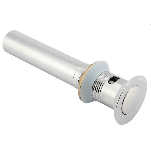 Sink Pop Up Assembly,G1 1/4 Plated Stainless Steel Bathroom Basin Sink Pop Up Drain Assembly with Overflow,Pop up Sink