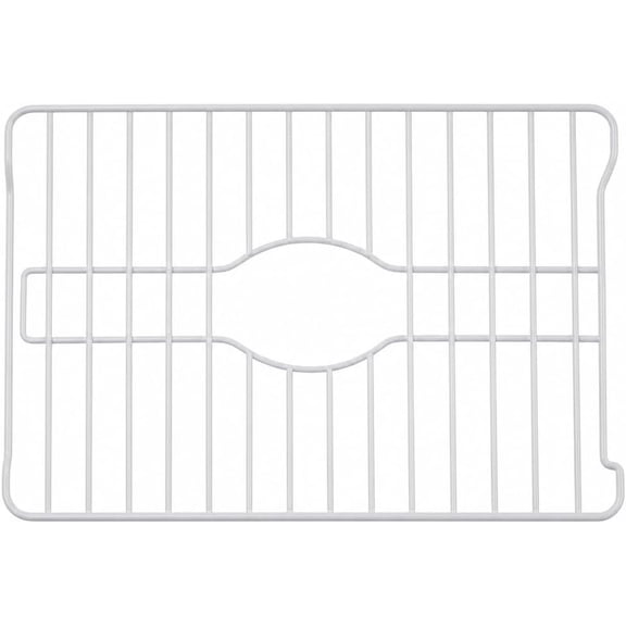 Sink Protectors for Kitchen Sink, Protective Metal Grid, 16x12.3x1 inches, White Kitchen Sink Mat to Shield Sink Base from Scratches, Rust-Resistant Coating, M