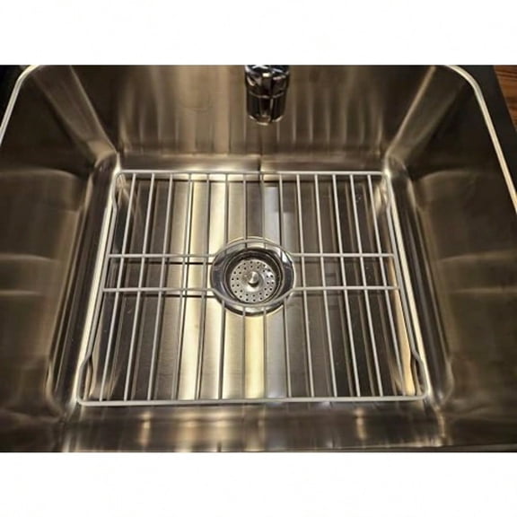 Sink Protectors for Kitchen Sink Bottom with White Coating Grate Insert Grid Sink Bowl Drying Rack Steel Small 10.5" x 12.5"