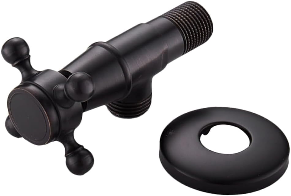 Sink Shut off Valve Bathroom Faucet Valve Angle Stop Valve Black Sink ...