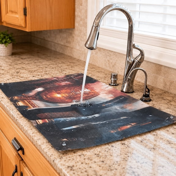 Sink Out Of Sight® Adjustable Flow-Through Mesh Kitchen Sink Cover, 20 x 30 ", Wine and Romance