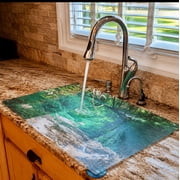Sink Out Of Sight® Adjustable Flow-Through Mesh Kitchen Sink Cover ,20 x 30, Sunshine Stream