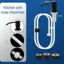 Sink Soap Dispenser, Kitchen Detergent Pump, Stainless Steel Press Bottle, 360° Rotation, Extension Tube, Easy Installation