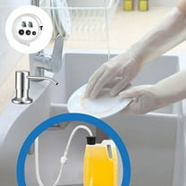 Sink Soap Dispenser Tube Kit, 47” with Upgraded Check Flap, Never Fill The Little Bottle Again (White-1pcs)