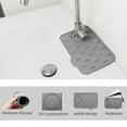 thumbnail image 1 of Sink Splash Guard, 1 Pack Mini Kitchen Faucet Mat, Can be Used on Both Sides, Tap Sink Splash Guard, Splash Guard, Suitable for Kitchen Sink, Bathroom, Corner Sink, Protect Worktop,8.3 ×5.7in, 1 of 8