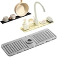thumbnail image 1 of Sink Splash Guard, 2024 New Kitchen Sink Splash Guard, Faucet Mat for Kitchen Sink, Silicone Draining Mat, Splash Guard Silicone Draining Mat for Kitchen Bathroom (Sink Faucet Mat(Normal), Black), 1 of 5