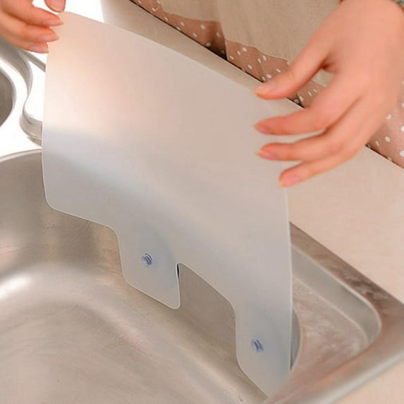 Sink Splash Guard Set of 3- Heat Resistant Plastic Water Splash Guard for Kitchen, Bathroom and Sinks - Portable Basin Sink Water Baffle