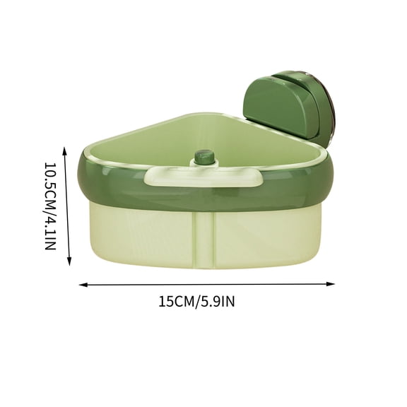 Sink Strainer Basket, Automatic Dumping Sink Strainer Basket, Triangular Kitchen Sink Drain Basket,Multifunctional Drainer Rack,Multifunctional Push-Type Sink Drain Basket Hanging for Kitchen