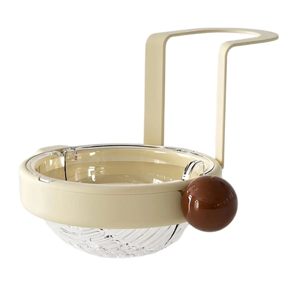 Sink Strainer Basket, Hanging Kitchen Sink Drain, Multifunction Food Waste Filter Basket with Bottom Release, for Vegetable Washing and Dish Drying(White)