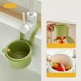 thumbnail image 1 of Sink Strainer Basket, No-Drill Hanging Drain Rack for Food Waste, Easy Drain Filter with Bottom Release, Upgrade Quick Draining Kitchen Tool, Mess-Free & Hands-Free Cleanup (Green), 1 of 8