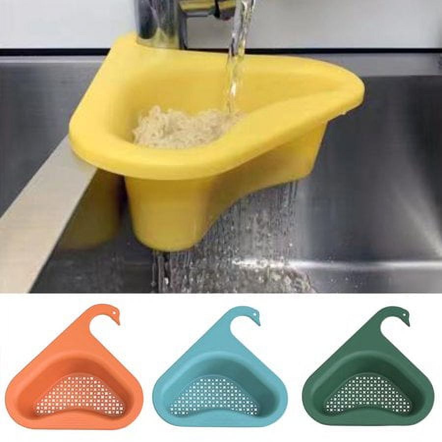 Sink Strainer Basket, Triangular Sink Drain Shelf, Triangle Sink