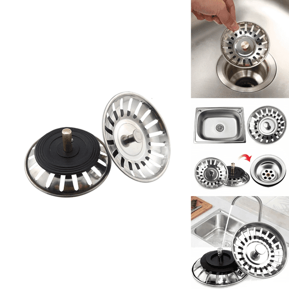 Sink Strainer Plug Replacement, Stainless Steel Kitchen Sink Drain Filter Basket with Multi-Hole Design, Anti-Clogging Quick Drainage, Universal Fit Standard 3.15 Inch Kitchen Sink, 1 Pack Daily Use
