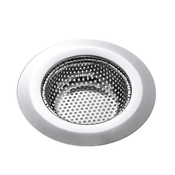 Sink Strainer Sets - Wide Rim Stainless Steel Strainer and Anti-Clogging Micro-Perforation - Kitchen Sink Drain Strainer (Silver)