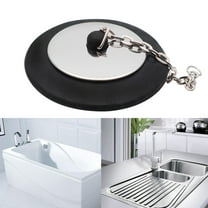 Sink Strainer & Stopper Kitchen Sink Drain Plug Sink Basket with Metal Center Knob and Rubber Stopper