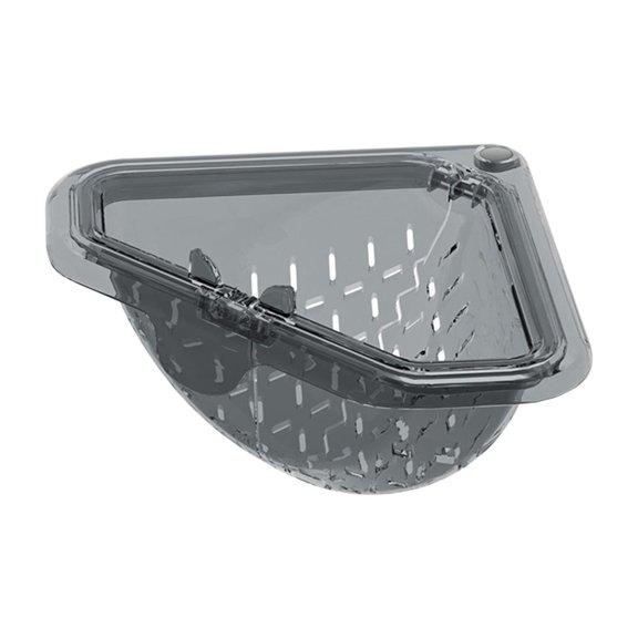 Sink Strainer with Magnetic Base, Triangular Corner Drain Basket for Kitchen Sink, Food Scrap Catcher and Vegetable Washer, No-drill Easy Install