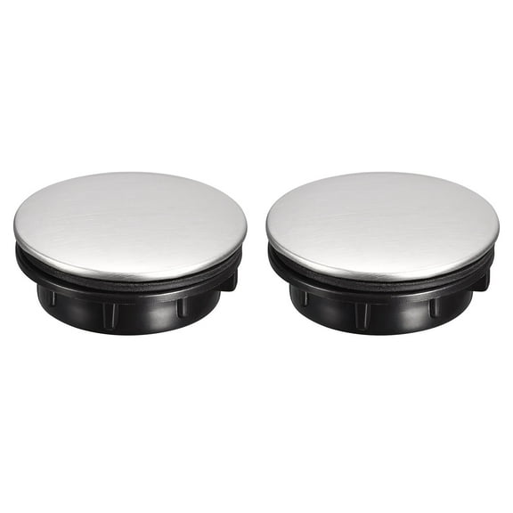 Sink Tap Hole Cover Brushed Stainless Steel, Faucet Hole Cover 2 Packs (1 to 1.2 Inch in Diameter)