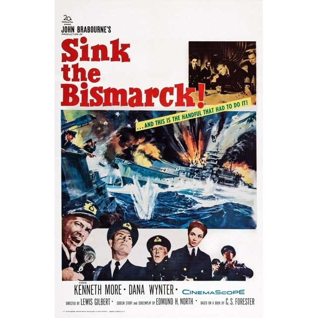 Sink The Bismarck! Us Poster Art Bottom: Carl Mohner Kenneth More Laurence Naismith Dana Wynter Tm And Copyright ??20Th Century Fox Film Corp. All Rights Movie Poster Masterprint
