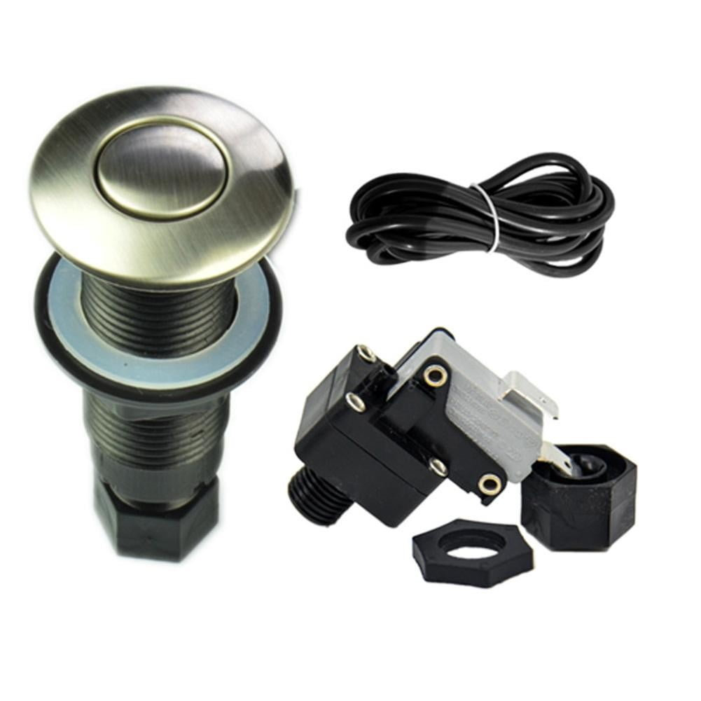 Sink Top Push Button with Air Hose Replacement Air Switch Button for