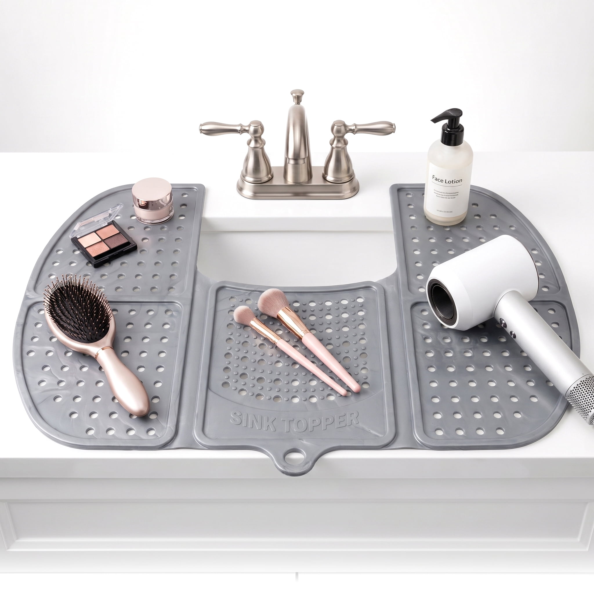 Sink Topper Sink Topper Cover for Bathroom Counter Space Organizer Makeup Mat ...
