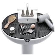 Sink Topper Foldable Sink Cover for Bathroom Counter Spaces Makeup Organizer, Standard, Black