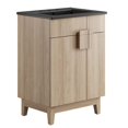 thumbnail image 1 of Sink Vanity Cabinet, Black Natural, Melamine Wood , Hotel Bedroom Bathroom, Modern Contemporary HB36114, 1 of 11