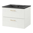 thumbnail image 1 of Sink Vanity Cabinet, Black White, Ceramic, Wood, Modern Contemporary, Hotel Bedroom Bathroom Master Suite Guest, 1 of 9
