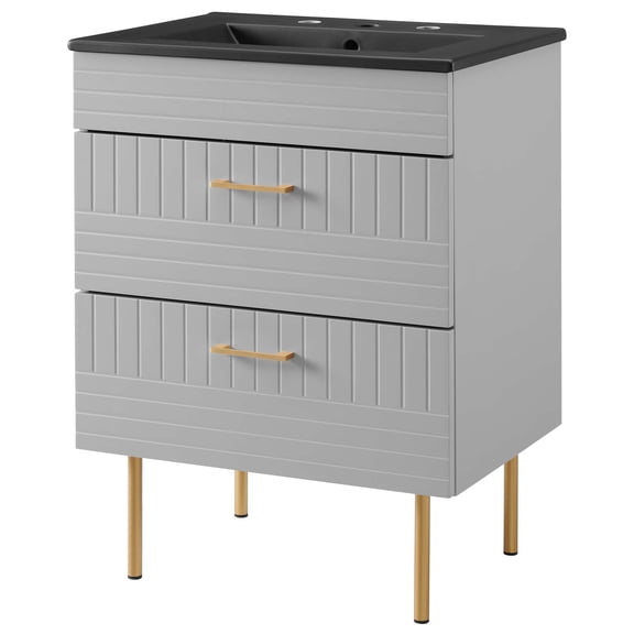 Sink Vanity Cabinet, Grey Gray Black, Ceramic, Wood, Modern Contemporary, Hotel Bedroom Bathroom Master Suite Guest