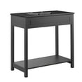 thumbnail image 1 of Sink Vanity Cabinet, Grey Gray Black, Wood, Hotel Bedroom Bathroom, Modern Contemporary HB34057, 1 of 9