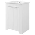 thumbnail image 1 of Sink Vanity Cabinet, Melamine, White, Modern Contemporary Urban Design, Hotel Bedroom Bathroom Master Suite Guest, 1 of 10
