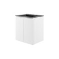thumbnail image 1 of Sink Vanity Cabinet, Wall Mount, Black White, Ceramic, Melamine, Modern Contemporary, Hotel Bedroom Bathroom Master Suite Guest, 1 of 9