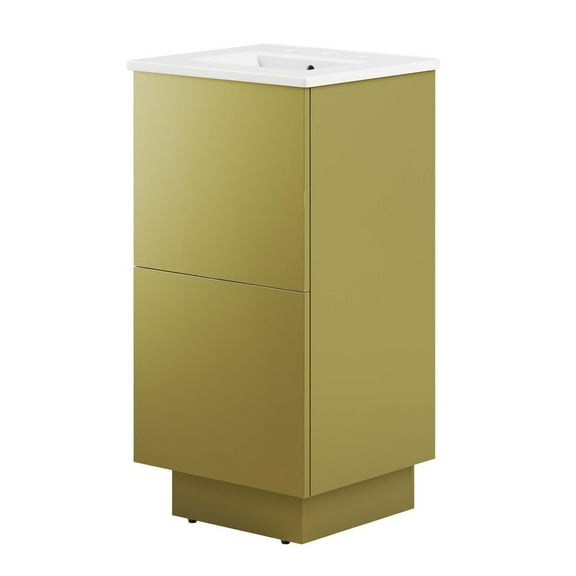 Sink Vanity Cabinet, White Gold, Wood, Hotel Bedroom Bathroom, Modern Contemporary HB36040