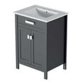 thumbnail image 1 of Sink Vanity Cabinet, Wood, Grey Gray White, Modern Contemporary Urban Design, Hotel Bedroom Bathroom Master Suite Guest, 1 of 9