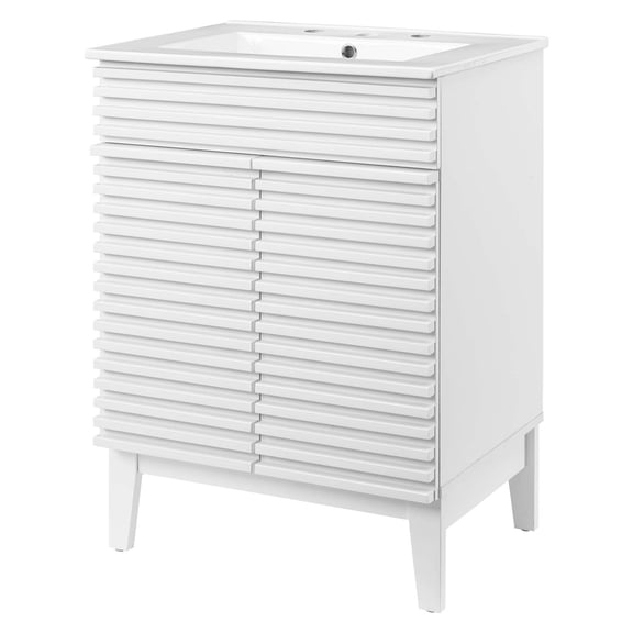 Sink Vanity Cabinet, Wood, White, Modern Contemporary Urban Design, Hotel Bedroom Bathroom Master Suite Guest