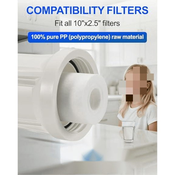 Under Sink Water Filtration System, NSF Certified Single Stage 10 x 2.5 Inch PP Water Sediment Filter 1/2" FNPT Inlet/Outlet BPA-Free Lead-Free$$Tools & Hardware Other