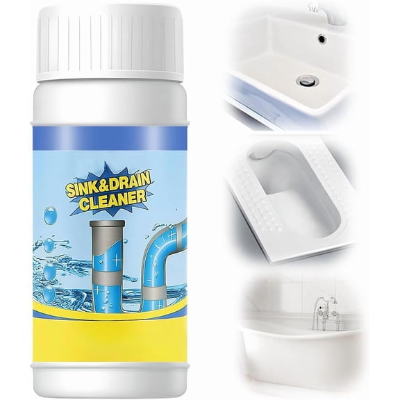Sink and Drain Cleaner Powder, Pipe Clog Remover for Kitchen Toilet, 1pc