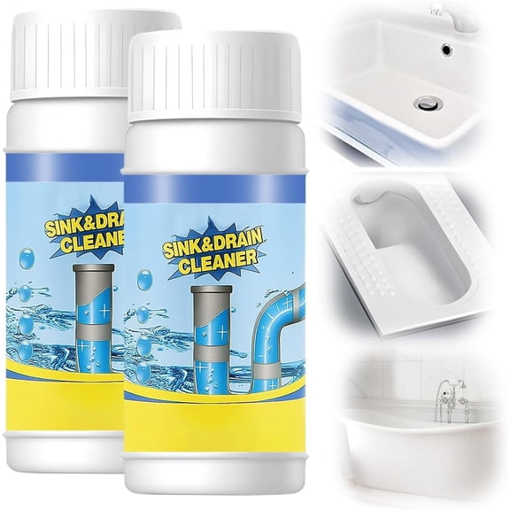 Sink and Drain Cleaner, Quick-Dissolving, Powerful Foaming, Safe and Splash-Free, Suitable for Kitchens, Bathrooms, Etc.