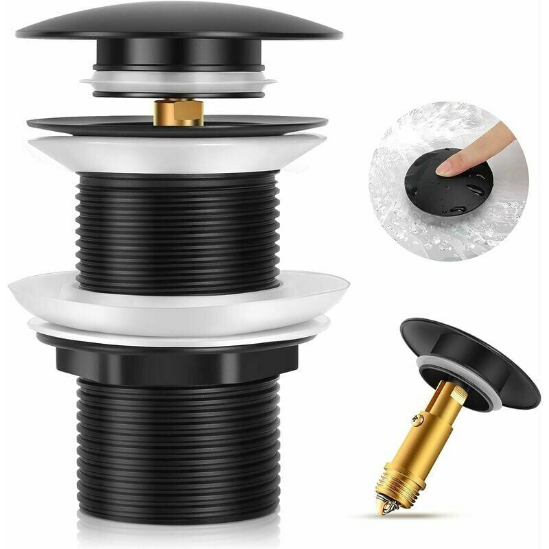 Sink drain without overflow valve, click faucet drain, brass sink drain