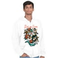 thumbnail image 1 of Sink or Swim Anchor Mermaid Tattoo Unisex Fleece Graphic Zip Up Hoodie Brisco Brands 4X, 1 of 5