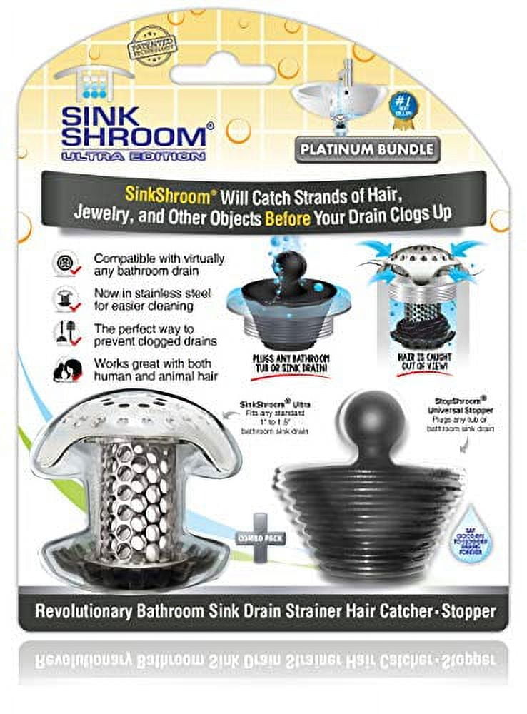 SinkShroom Stainless Steel Bathroom Sink Drain Protector with ...