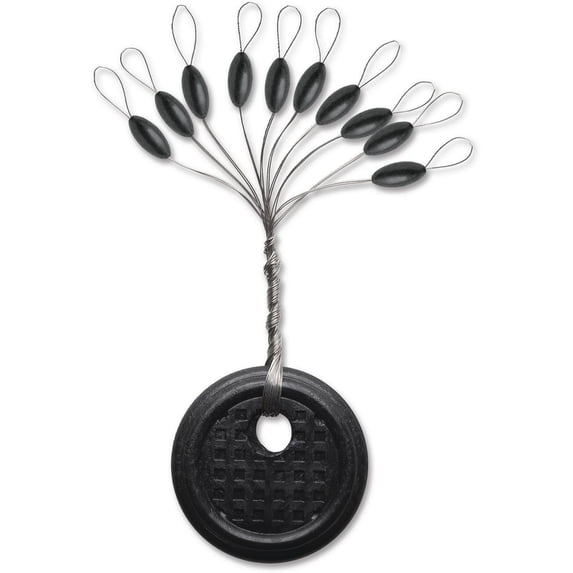 VMC Sinker Stops Large Size Black for Freshwater and Saltwater Fishing