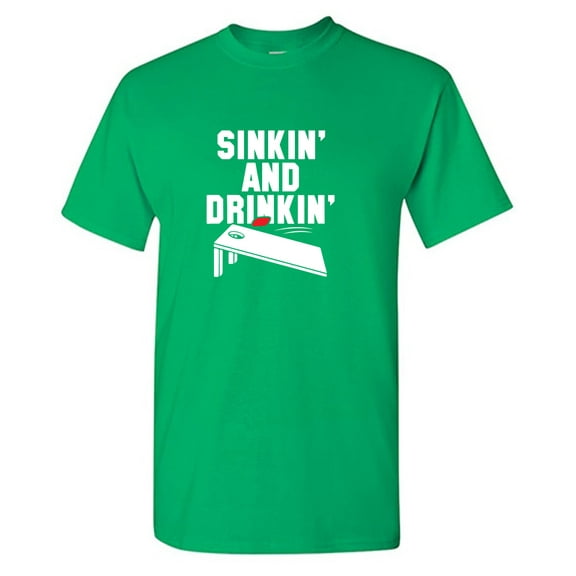 Sinkin And Drinkin Sarcastic Humor Graphic Tees Gift For Mens Novelty Funny T Shirt
