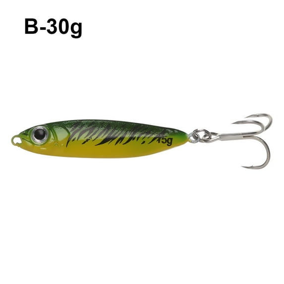 Sinking Colorful Bass Hook Lead Casting Spinning Baits Jig Bait Metal Fishing Lures B - 30G