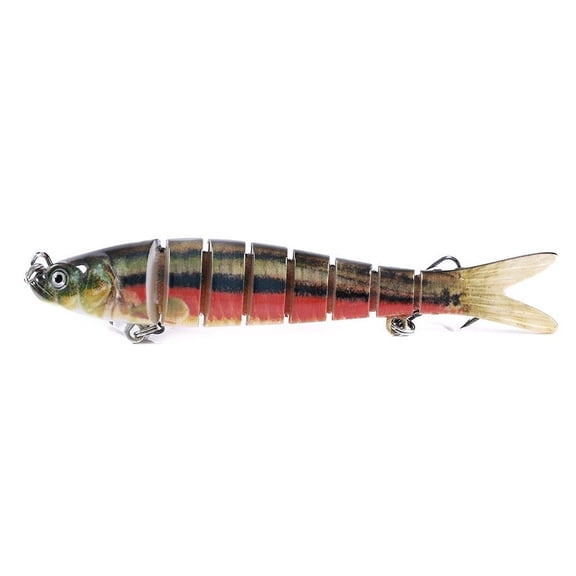 Sinking Fishing Lure with 8 Articulated Sections 11.4g Hard Plastic Material for Bass and Trout Fishing (H)
